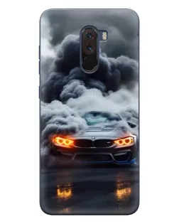 Чехол для Xiaomi POCO F1 с картинкой «BMW в дыму»