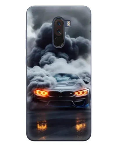 Чехол для Xiaomi POCO F1 с картинкой «BMW в дыму»