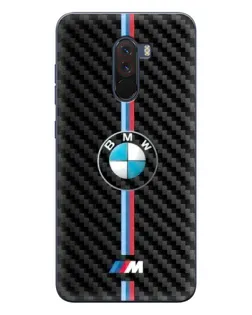 Чехол для Xiaomi POCO F1 с картинкой «Эмблема BMW и карбон»
