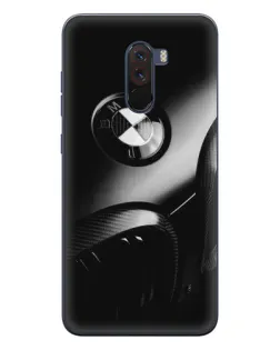 Чехол для Xiaomi POCO F1 с картинкой «Эмблема BMW — макро»