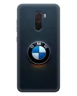 Чехол для Xiaomi POCO F1 с картинкой «Логотип BMW — минимализм»