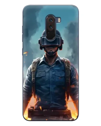 Чехол для Xiaomi POCO F1 с картинкой «PUBG — реалистичный герой»