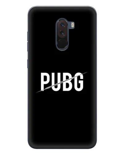 Чехол для Xiaomi POCO F1 с картинкой «PUBG — белый логотип»