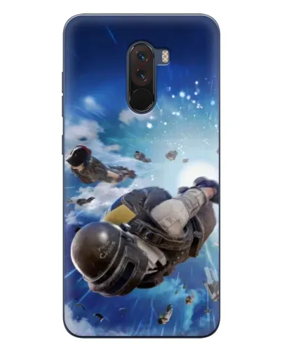 Чехол для Xiaomi POCO F1 с картинкой «Десант PUBG — прыжок»