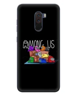 Чехол для Xiaomi POCO F1 с картинкой «Логотип Among Us»