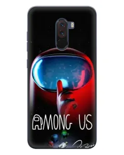 Чехол для Xiaomi POCO F1 с картинкой «Красный импостер — макро»