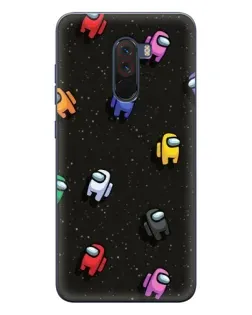 Чехол для Xiaomi POCO F1 с картинкой «Космический паттерн Among Us»