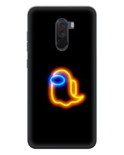 Чехол для Xiaomi POCO F1 с картинкой «Among Us неоновое сияние»