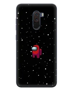 Чехол для Xiaomi POCO F1 с картинкой «Красный Among Us»