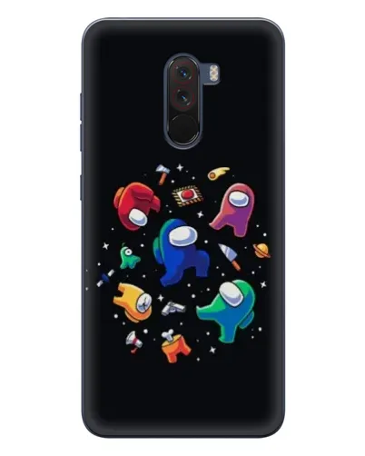 Чехол для Xiaomi POCO F1 с картинкой «Among Us космос»