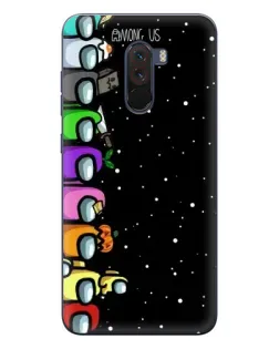 Чехол для Xiaomi POCO F1 с картинкой «Команда Among Us»