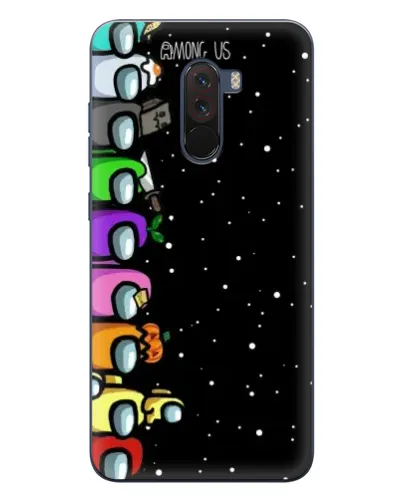 Чехол для Xiaomi POCO F1 с картинкой «Команда Among Us»