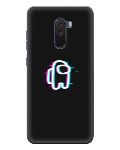 Чехол для Xiaomi POCO F1 с картинкой «Among Us неон»