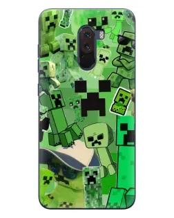 Чехол для Xiaomi POCO F1 с картинкой «Криперы Minecraft» Чехол для Xiaomi POCO F1 с картинкой «Криперы Minecraft»