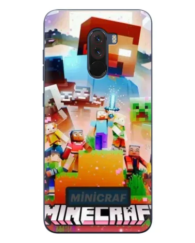 Чехол для Xiaomi POCO F1 с картинкой «Minecraft герои игры» Чехол для Xiaomi POCO F1 с картинкой «Minecraft герои игры»