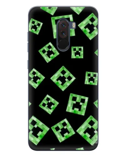 Чехол для Xiaomi POCO F1 с картинкой «Паттерн с криперами» Чехол для Xiaomi POCO F1 с картинкой «Паттерн с криперами»