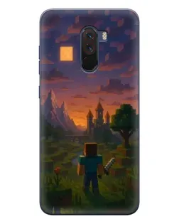 Чехол для Xiaomi POCO F1 с картинкой «Стив у башни» Чехол для Xiaomi POCO F1 с картинкой «Стив у башни»