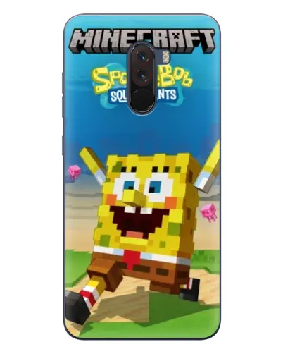 Чехол для Xiaomi POCO F1 с картинкой «Губка Боб Minecraft» Чехол для Xiaomi POCO F1 с картинкой «Губка Боб Minecraft»