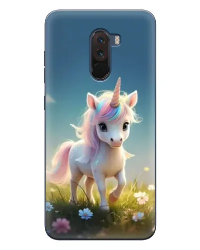 Чехол для Xiaomi POCO F1 с картинкой «Единорог на поляне»