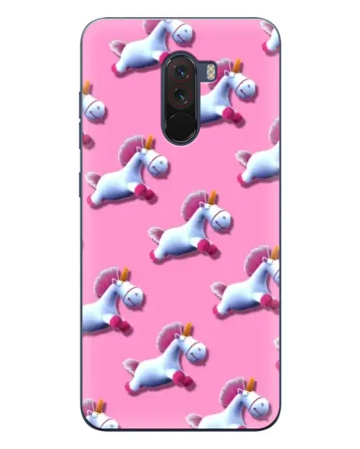 Чехол для Xiaomi POCO F1 с картинкой «Единороги на розовом»