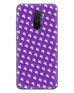 Чехол для Xiaomi POCO F1 с картинкой «Единороги на фиолетовом»