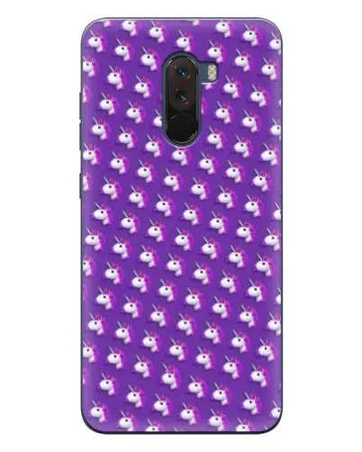 Чехол для Xiaomi POCO F1 с картинкой «Единороги на фиолетовом»