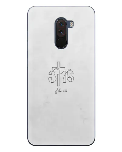 Чехол для Xiaomi POCO F1 с картинкой «Иоанна 3:16 Крест»