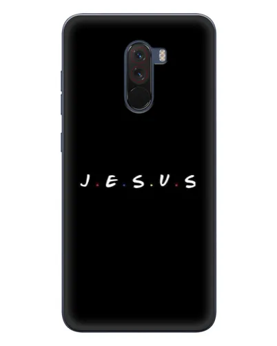 Чехол для Xiaomi POCO F1 с картинкой «Точки веры J.E.S.U.S.»