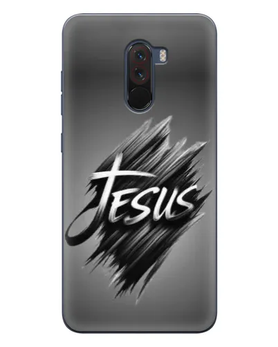 Чехол для Xiaomi POCO F1 с картинкой «Надпись Jesus Graffiti»