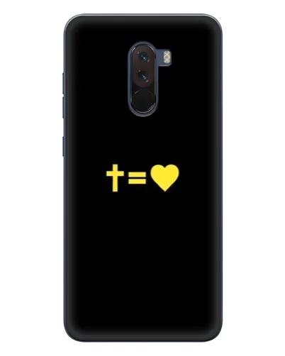 Чехол для Xiaomi POCO F1 с картинкой «Сердце и Крест»