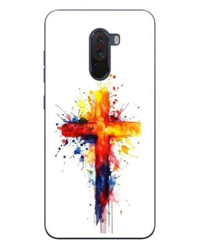 Чехол для Xiaomi POCO F1 с картинкой «Акварельный крест»