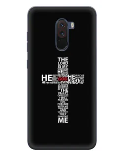 Чехол для Xiaomi POCO F1 с картинкой «Текстовый крест»