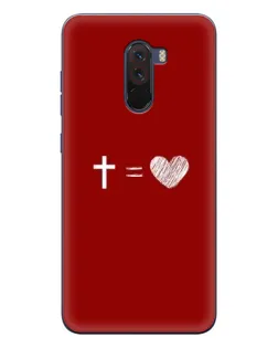 Чехол для Xiaomi POCO F1 с картинкой «Уравнение любви»