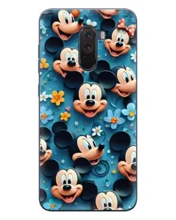 Чехол для Xiaomi POCO F1 с картинкой «Паттерн Микки и Минни»