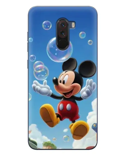 Чехол для Xiaomi POCO F1 с картинкой «Mickey и мыльные пузыри»