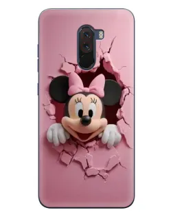 Чехол для Xiaomi POCO F1 с картинкой «Минни сквозь стену»