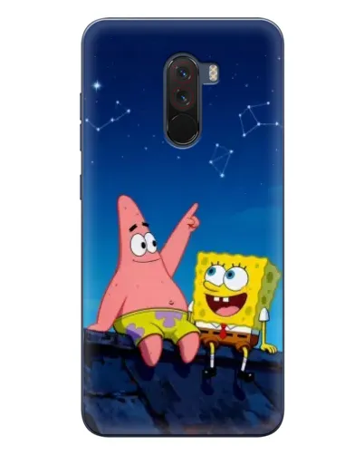 Чехол для Xiaomi POCO F1 с картинкой «Губка Боб и Патрик ночью» Чехол для Xiaomi POCO F1 с картинкой «Губка Боб и Патрик ночью»