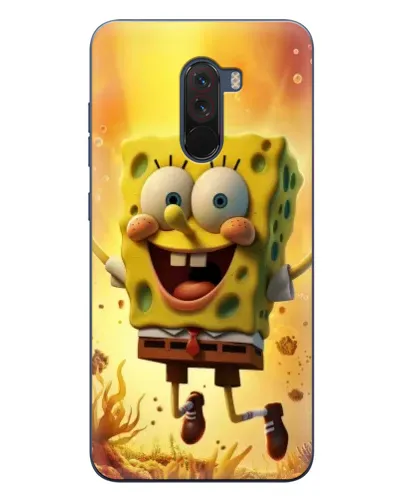 Чехол для Xiaomi POCO F1 с картинкой «Губка Боб прыгает» Чехол для Xiaomi POCO F1 с картинкой «Губка Боб прыгает»