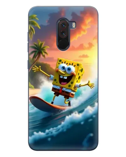 Чехол для Xiaomi POCO F1 с картинкой «Губка Боб серфингист» Чехол для Xiaomi POCO F1 с картинкой «Губка Боб серфингист»