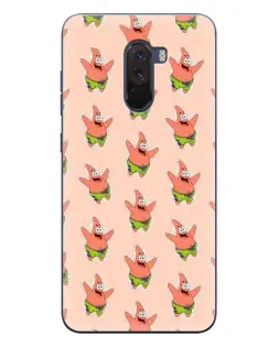 Чехол для Xiaomi POCO F1 с картинкой «Патрик Стар паттерн»