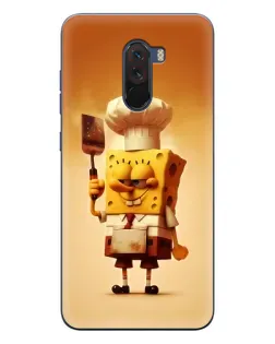 Чехол для Xiaomi POCO F1 с картинкой «Губка Боб повар»