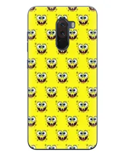 Чехол для Xiaomi POCO F1 с картинкой «Паттерн Губка Боб»