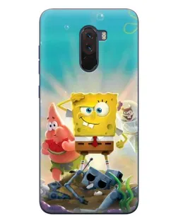 Чехол для Xiaomi POCO F1 с картинкой «Спанч Боб победитель»
