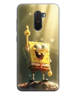 Чехол для Xiaomi POCO F1 с картинкой «Сияющий Спанч Боб»