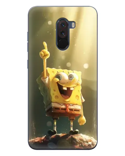 Чехол для Xiaomi POCO F1 с картинкой «Сияющий Спанч Боб» Чехол для Xiaomi POCO F1 с картинкой «Сияющий Спанч Боб»