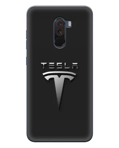 Чехол для Xiaomi POCO F1 с картинкой «Стальной логотип Tesla» Чехол для Xiaomi POCO F1 с картинкой «Стальной логотип Tesla»