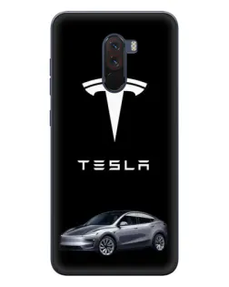 Чехол для Xiaomi POCO F1 с картинкой «Tesla Model Y»
