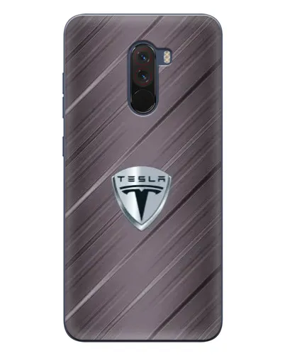 Чехол для Xiaomi POCO F1 с картинкой «Металлическая текстура Tesla» Чехол для Xiaomi POCO F1 с картинкой «Металлическая текстура Tesla»
