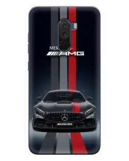 Чехол для Xiaomi POCO F1 с картинкой «Mercedes — белый карбон»