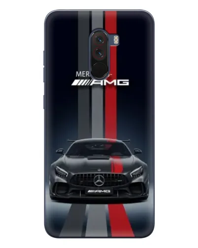Чехол для Xiaomi POCO F1 с картинкой «Mercedes — белый карбон»